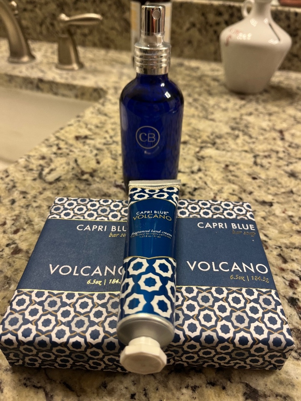 Capri blue volcano lot bar soap, room spray, hand cream